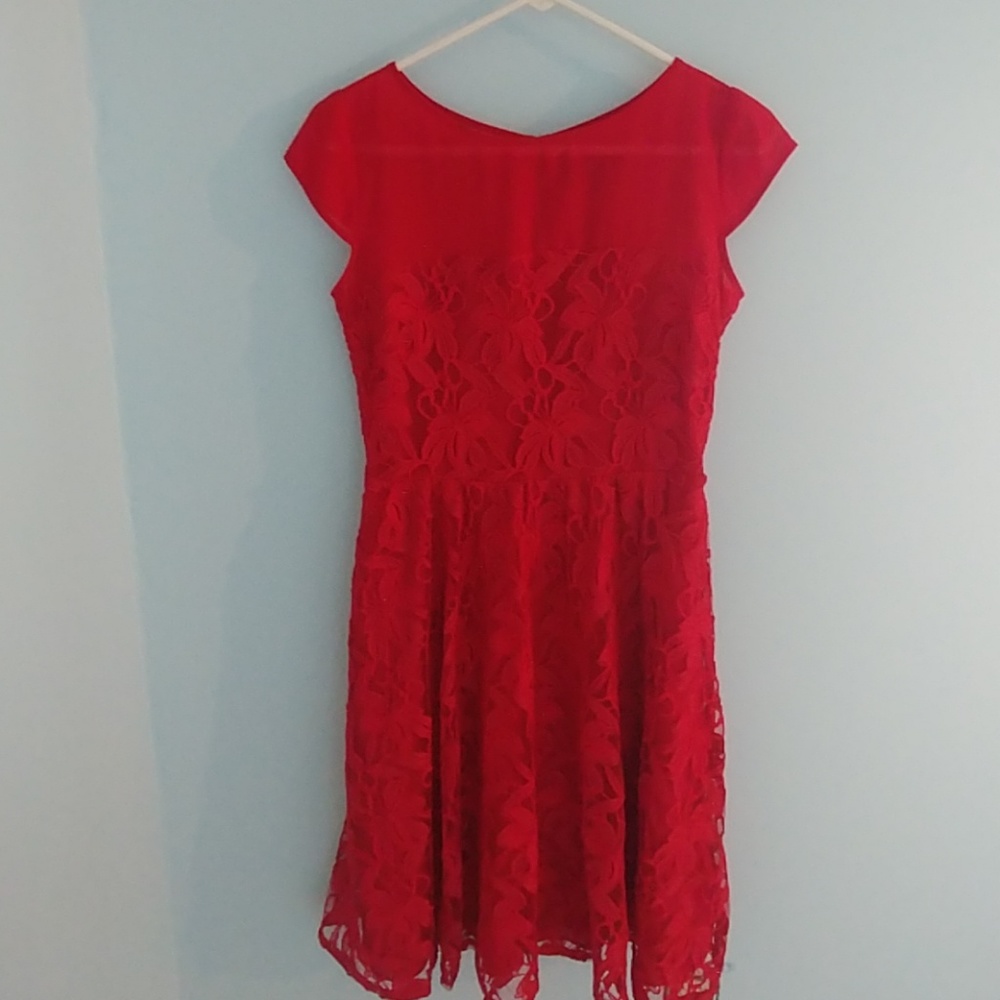 Lacy Red Dress - casual or cocktail